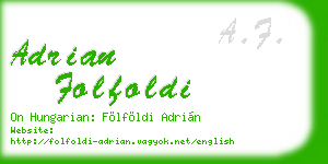 adrian folfoldi business card